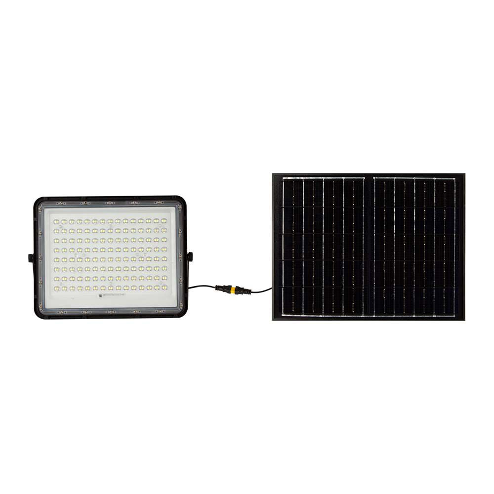 20W Solarny naświetlacz LED z czujnikiem zmierzchu / Panel z przewodem: 3m / Pilot / Bateria 16000mAh/ Barwa:6400K / Obudowa: Czarna