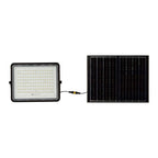 20W Solarny naświetlacz LED z czujnikiem zmierzchu / Panel z przewodem: 3m / Pilot / Bateria 16000mAh/ Barwa:6400K / Obudowa: Czarna