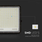 30W Solarny naświetlacz LED z czujnikiem zmierzchu / Panel z przewodem: 3m / Pilot / Bateria 20000mAh/ Barwa:6400K / Obudowa: Czarna