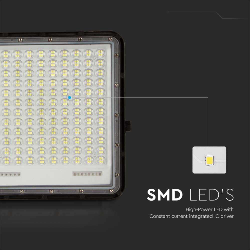 30W Solarny naświetlacz LED z czujnikiem zmierzchu / Panel z przewodem: 3m / Pilot / Bateria 20000mAh/ Barwa:4000K / Obudowa: Czarna