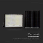 30W Solarny naświetlacz LED z czujnikiem zmierzchu / Panel z przewodem: 3m / Pilot / Bateria 20000mAh/ Barwa:6400K / Obudowa: Czarna
