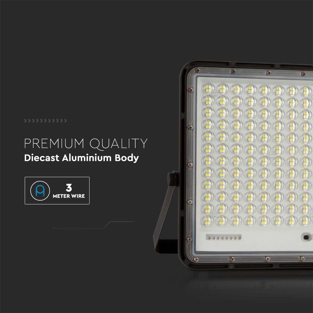 30W Solarny naświetlacz LED z czujnikiem zmierzchu / Panel z przewodem: 3m / Pilot / Bateria 20000mAh/ Barwa:4000K / Obudowa: Czarna