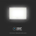 30W Solarny naświetlacz LED z czujnikiem zmierzchu / Panel z przewodem: 3m / Pilot / Bateria 20000mAh/ Barwa:6400K / Obudowa: Czarna