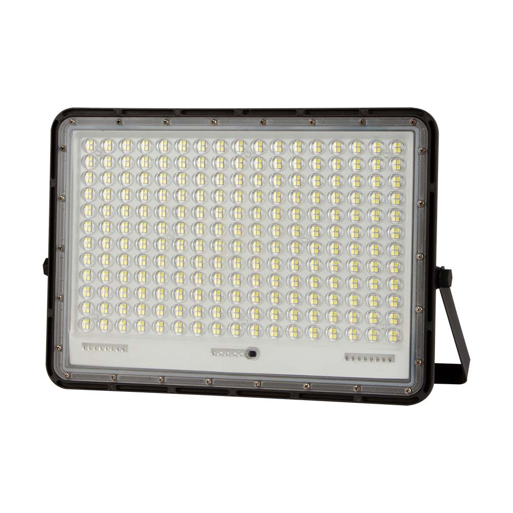 30W Solarny naświetlacz LED z czujnikiem zmierzchu / Panel z przewodem: 3m / Pilot / Bateria 20000mAh/ Barwa:6400K / Obudowa: Czarna