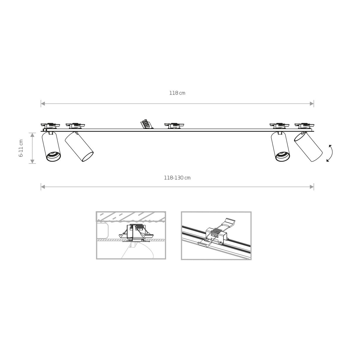 Nowodvorski Reflektorek / Spot MONO SURFACE 10W only LED 50/60Hz - Stal lakierowana - Czarny VIII 7836