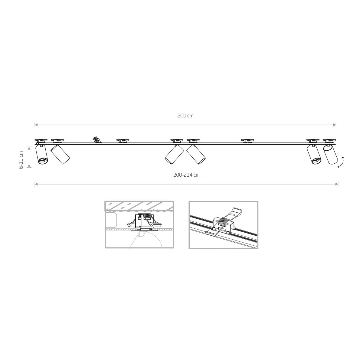 Nowodvorski Reflektorek / Spot MONO SURFACE 10W only LED 50/60Hz - Stal lakierowana - Czarny X 7837