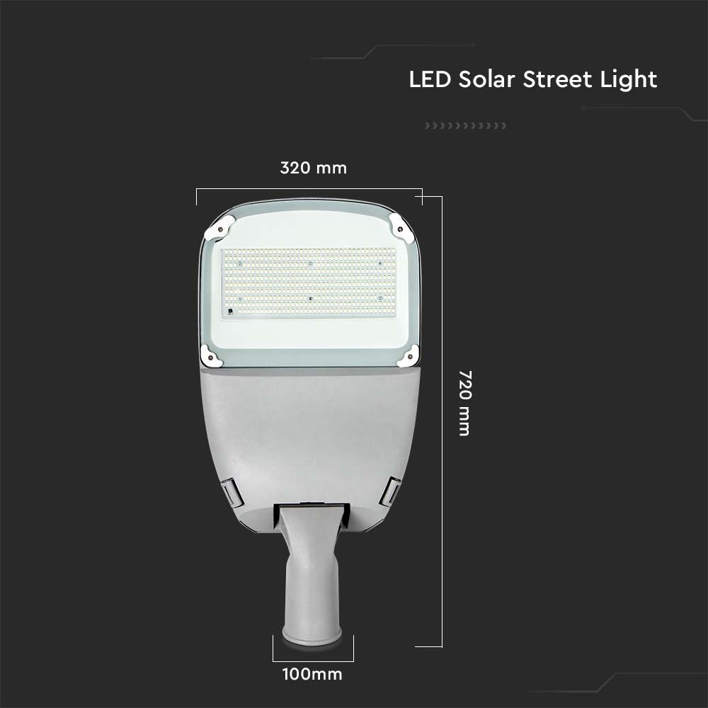 30W Lampa uliczna solarna / Barwa:4000K / Obudowa: Srebrna