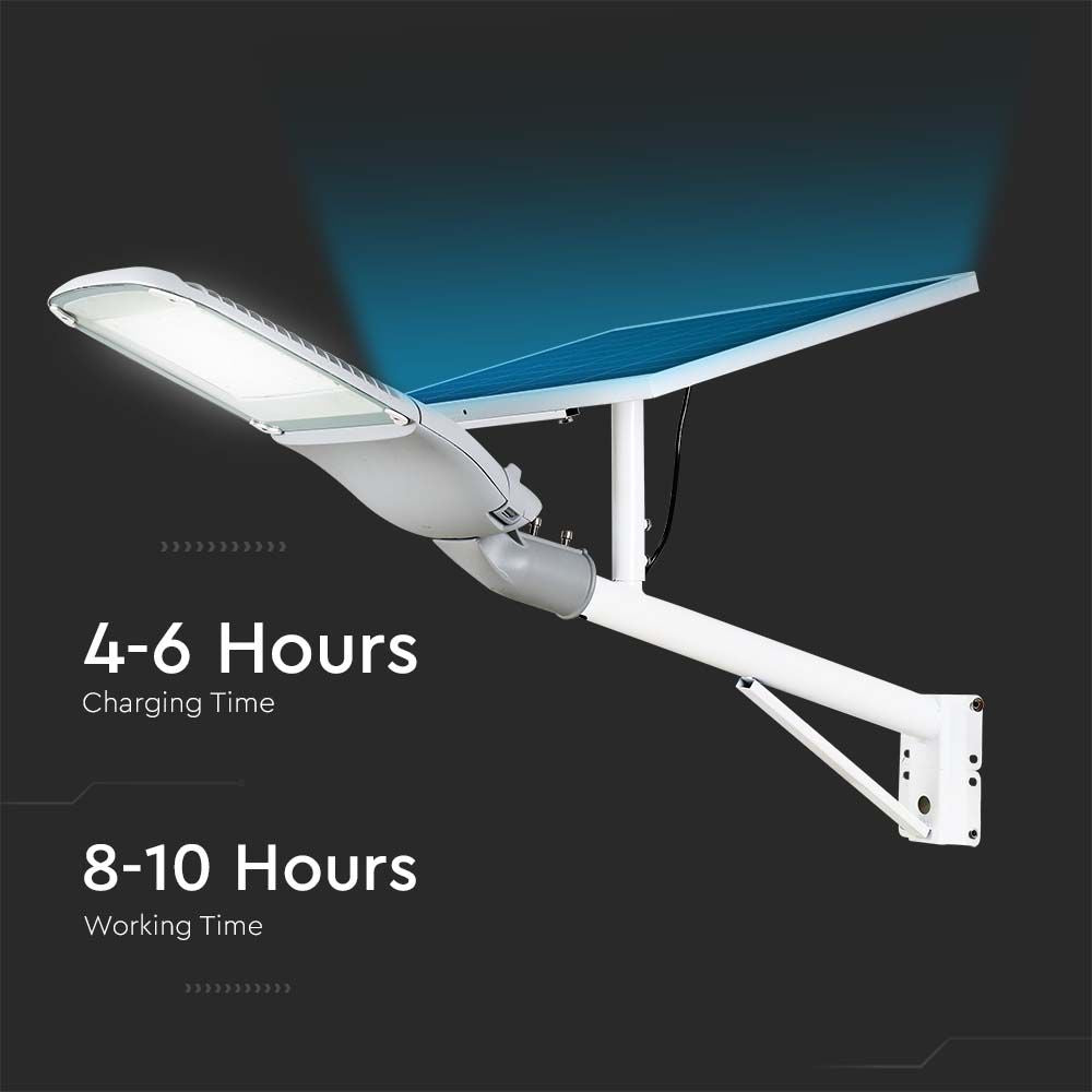 30W Lampa uliczna solarna / Barwa:4000K / Obudowa: Srebrna