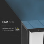 2W Lampa ścienna LED solarna / Chip SAMSUNG / Barwa:3000K / Obudowa: Szara