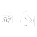 Nowodvorski Kinkiet regulowany z włącznikiem MONO 10W only LED 50/60Hz - Stal lakierowana - Czarny IV 7840