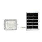 10W Solarny naświetlacz LED z czujnikiem zmierzchu / Panel z przewodem: 3m / Pilot / Bateria 6000mAh/ Barwa:6400K / Obudowa: Biała
