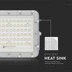 15W Solarny naświetlacz LED z czujnikiem zmierzchu / Panel z przewodem: 3m / Pilot / Bateria 12000mAh/ Barwa:6400K / Obudowa: Biała