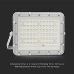 15W Solarny naświetlacz LED z czujnikiem zmierzchu / Panel z przewodem: 3m / Pilot / Bateria 12000mAh/ Barwa:4000K / Obudowa: Biała