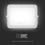 15W Solarny naświetlacz LED z czujnikiem zmierzchu / Panel z przewodem: 3m / Pilot / Bateria 12000mAh/ Barwa:4000K / Obudowa: Biała