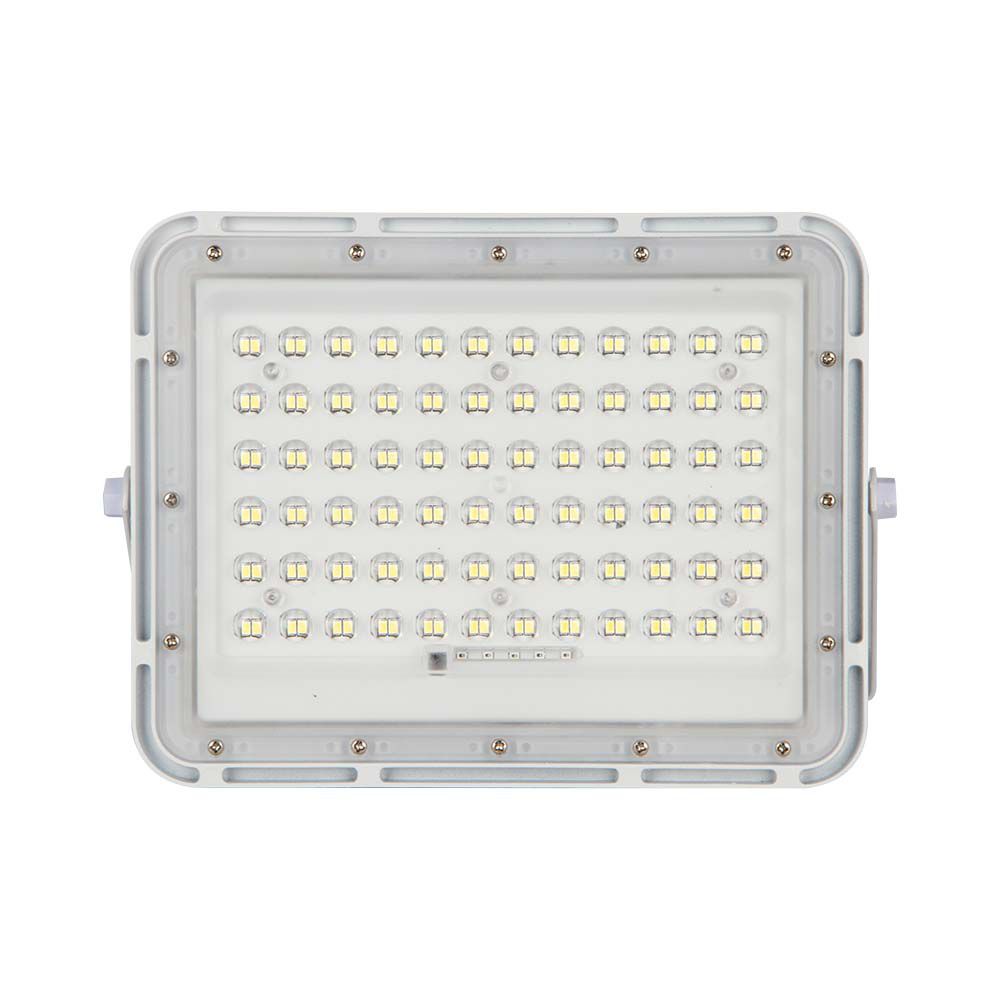 15W Solarny naświetlacz LED z czujnikiem zmierzchu / Panel z przewodem: 3m / Pilot / Bateria 12000mAh/ Barwa:4000K / Obudowa: Biała