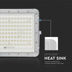 20W Solarny naświetlacz LED z czujnikiem zmierzchu / Panel z przewodem: 3m / Pilot / Bateria 16000mAh/ Barwa:4000K / Obudowa: Biała