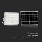 20W Solarny naświetlacz LED z czujnikiem zmierzchu / Panel z przewodem: 3m / Pilot / Bateria 16000mAh/ Barwa:6400K / Obudowa: Biała