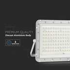 20W Solarny naświetlacz LED z czujnikiem zmierzchu / Panel z przewodem: 3m / Pilot / Bateria 16000mAh/ Barwa:4000K / Obudowa: Biała