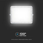 20W Solarny naświetlacz LED z czujnikiem zmierzchu / Panel z przewodem: 3m / Pilot / Bateria 16000mAh/ Barwa:4000K / Obudowa: Biała