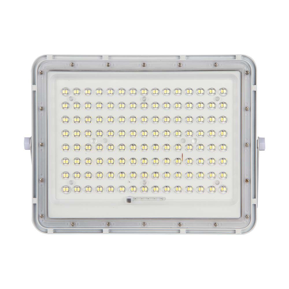 20W Solarny naświetlacz LED z czujnikiem zmierzchu / Panel z przewodem: 3m / Pilot / Bateria 16000mAh/ Barwa:4000K / Obudowa: Biała
