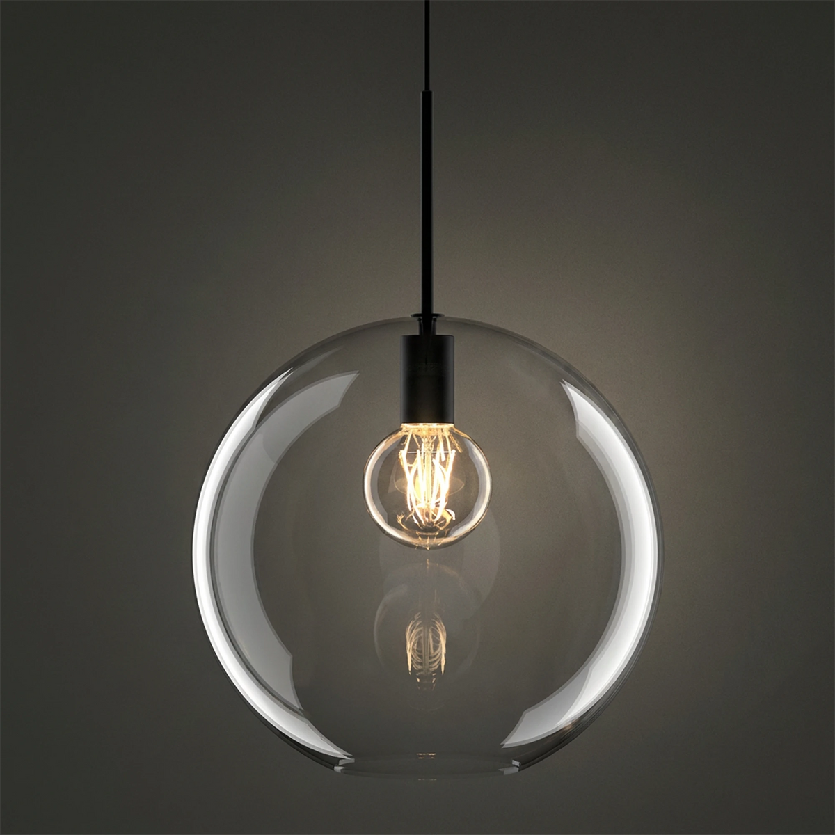 Nowodvorski Lampa wisząca SPHERE XL 25W only LED 50/60Hz - Szkło - Transparentny 7846 - lampa włączona