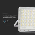 30W Solarny naświetlacz LED z czujnikiem zmierzchu / Panel z przewodem: 3m / Pilot / Bateria 20000mAh/ Barwa:6400K / Obudowa: Biała