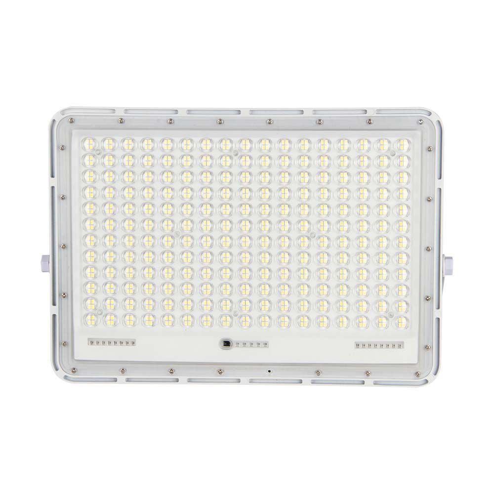 30W Solarny naświetlacz LED z czujnikiem zmierzchu / Panel z przewodem: 3m / Pilot / Bateria 20000mAh/ Barwa:4000K / Obudowa: Biała
