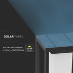 2W Lampa ogrodowa LED solarna / Chip SAMSUNG / Barwa:3000K / Obudowa: Szara