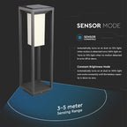 2W Lampa ogrodowa LED solarna / Chip SAMSUNG / Barwa:3000K / Obudowa: Szara