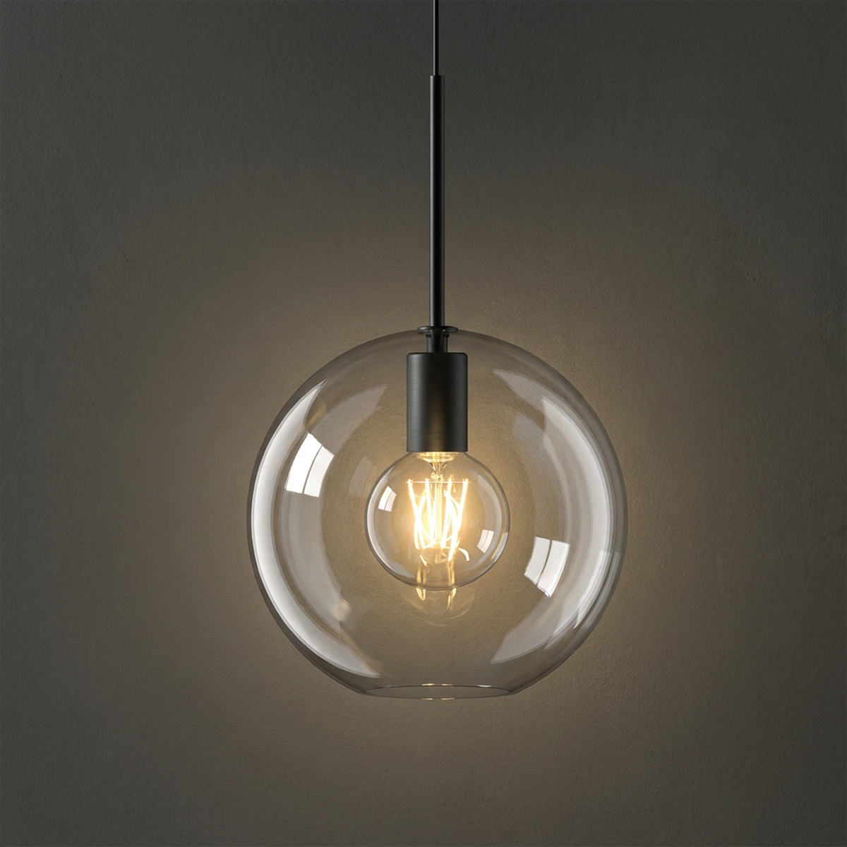 Nowodvorski Lampa wisząca SPHERE L 25W only LED 50/60Hz - Szkło - Transparentny 7850 - lampa włączona