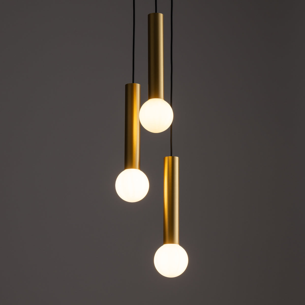 Nowodvorski Lampa wisząca BATON 10W only LED 50/60Hz - Lity mosiądz - Miedziany III 7855 - lampa włączona