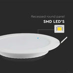 3W Panel LED Podtynkowy / Chip SAMSUNG / 5 Lat gwarancji / Barwa:3000K / Kształt: Okrągła / Biały
