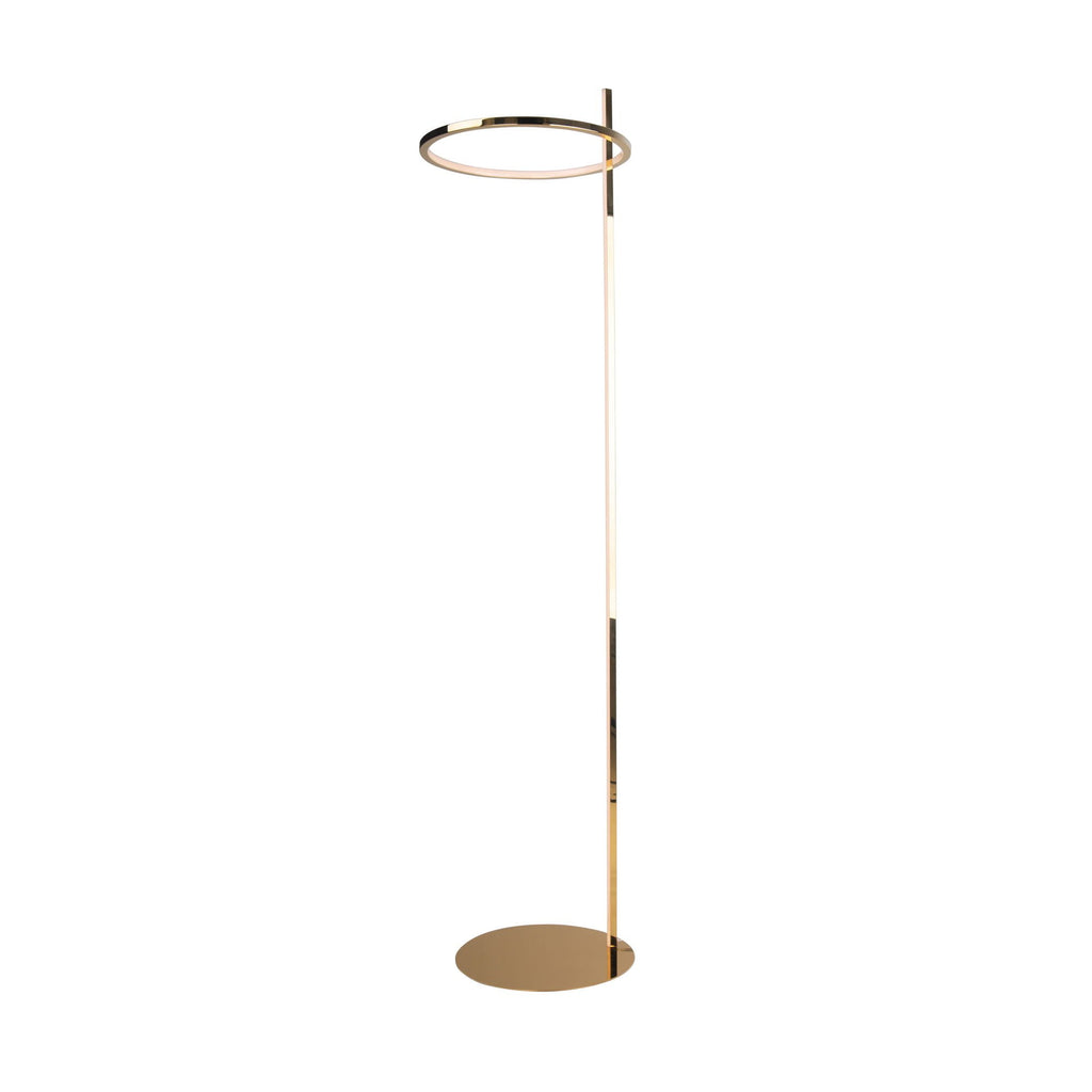 Maxlight Lampa podłogowa Lozanna - Stal nierdzewna + akryl - Złoty F0050