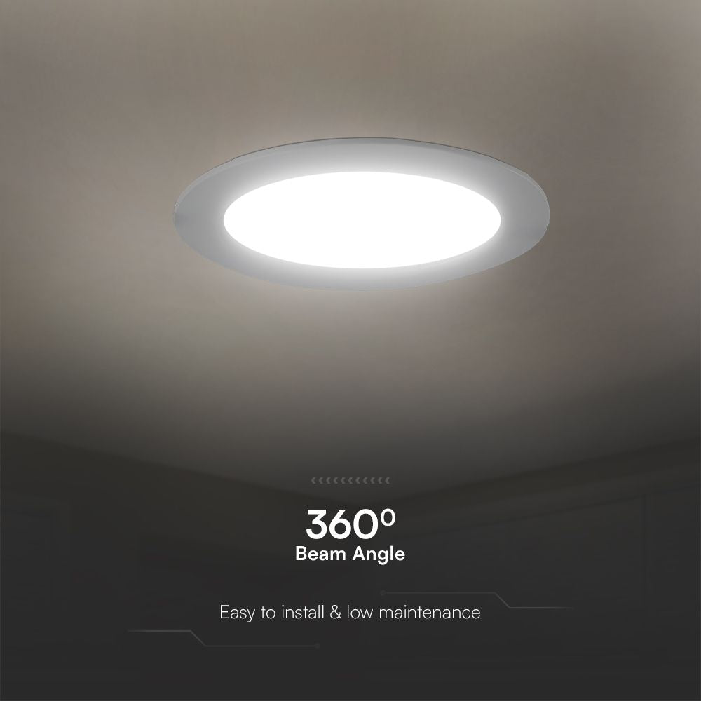 6W Panel LED Podtynkowy / Chip SAMSUNG / 5 Lat gwarancji / Barwa:4000K / Kształt: Okrągła / Biały