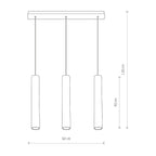 Nowodvorski Lampa wisząca EYE 3x10W only LED 50/60Hz - Lity mosiądz - Miedziany 7863