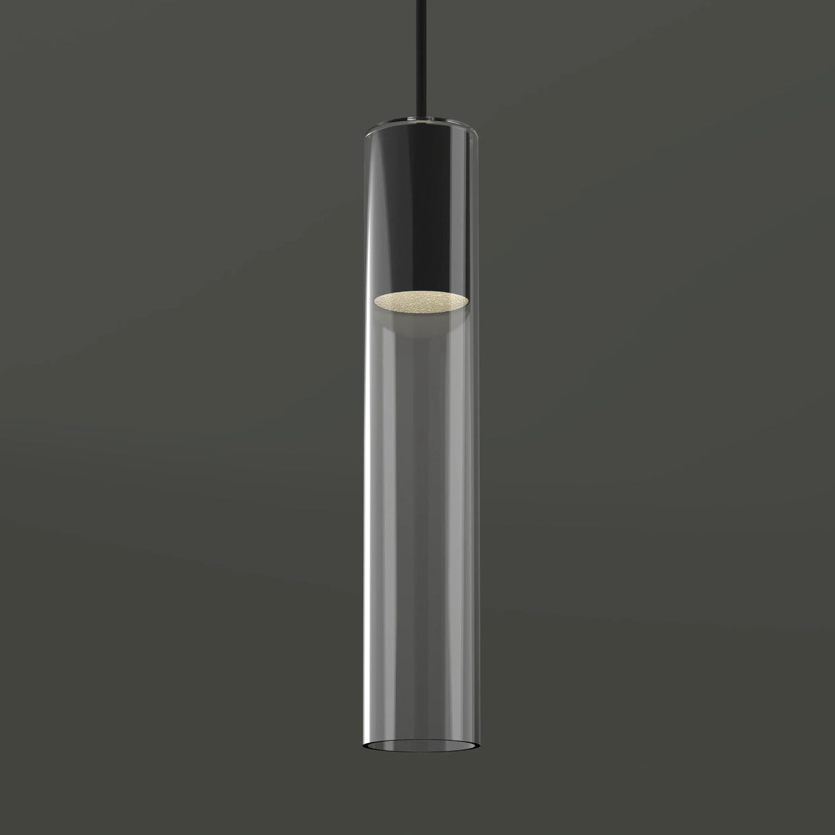 Nowodvorski Lampa wisząca CYLINDER L 10W only LED 50/60Hz - Stal lakierowana - Transparentny 7864 - lampa włączona
