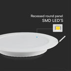 18W Panel LED Podtynkowy / Chip SAMSUNG / 5 Lat gwarancji / Barwa:6500K / Kształt: Okrągła / Biały
