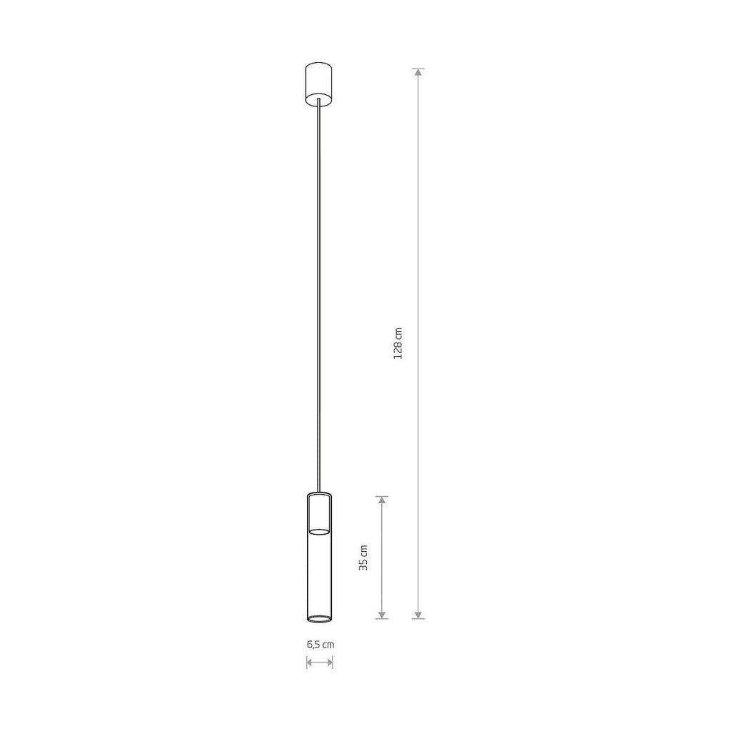Nowodvorski Lampa wisząca CYLINDER L 10W only LED 50/60Hz - Szkło - Transparentny 7867