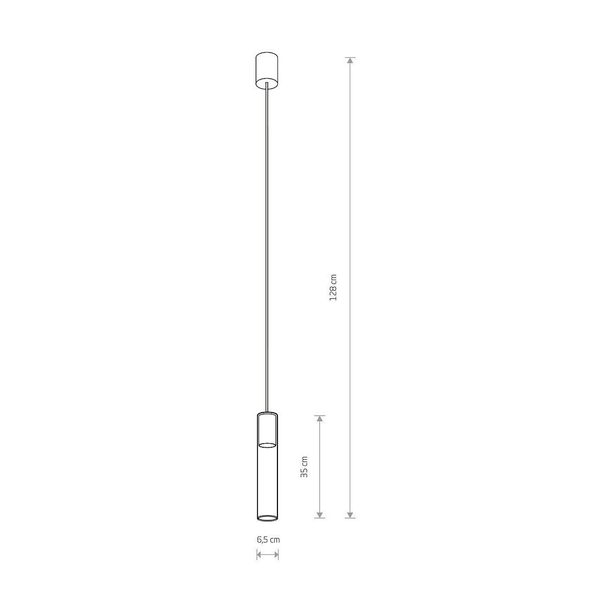 Nowodvorski Lampa wisząca CYLINDER L 10W only LED 50/60Hz - Szkło - Transparentny 7867