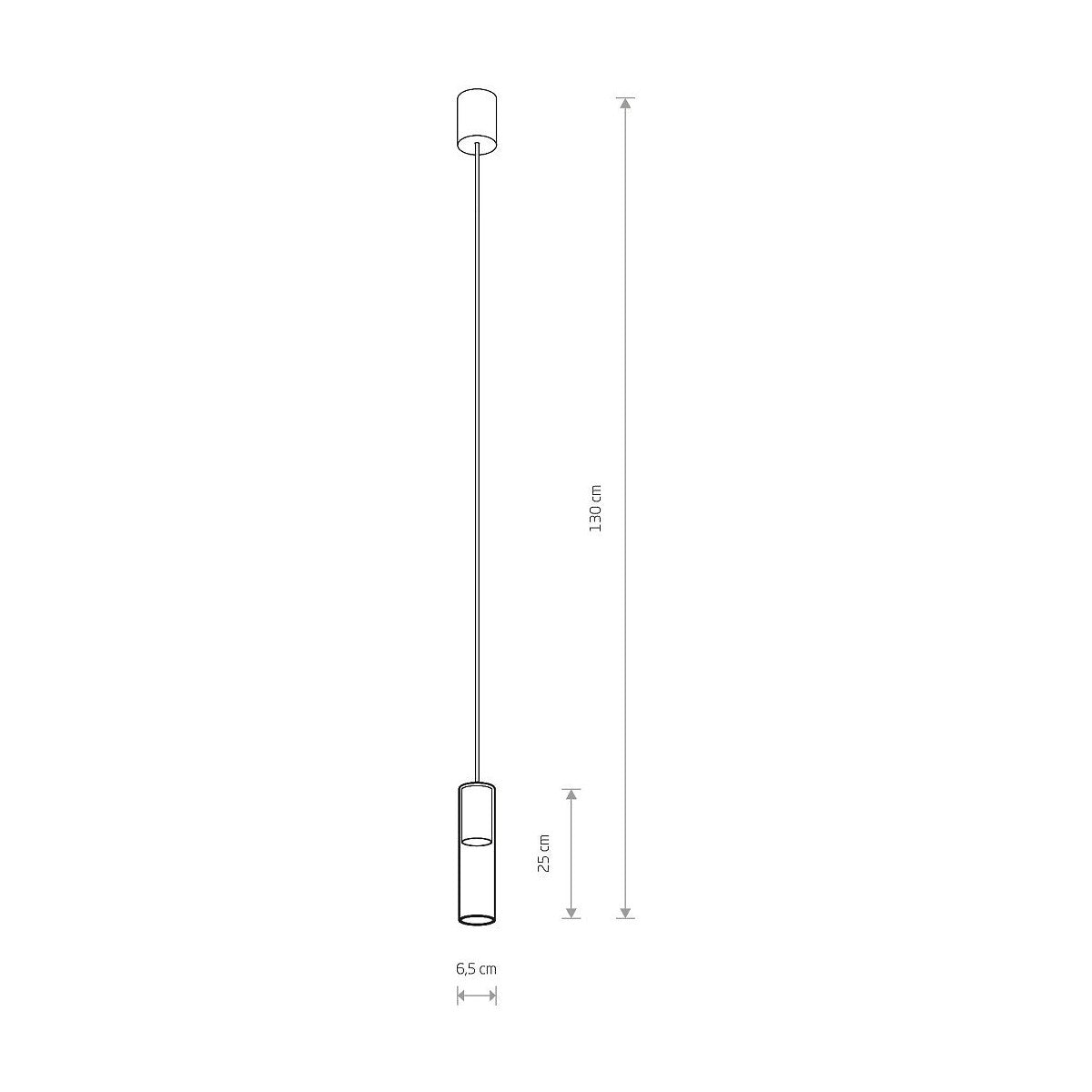 Nowodvorski Lampa wisząca CYLINDER M 10W only LED 50/60Hz - Szkło - Transparentny II 7868