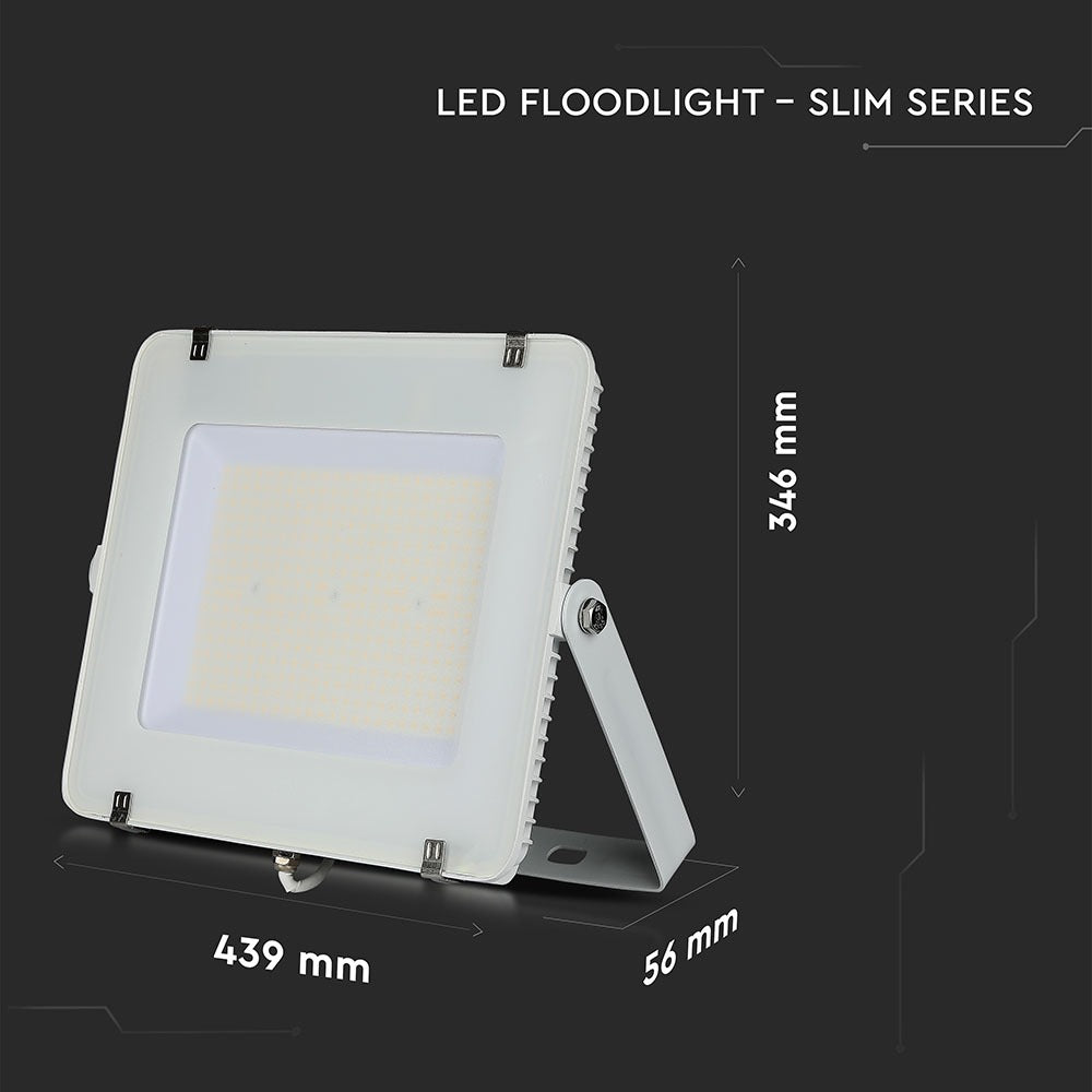 200W Naświetlacz LED SMD / Chip SAMSUNG / Barwa:6400K / Obudowa: Biała / Wydajność: 120lm/w