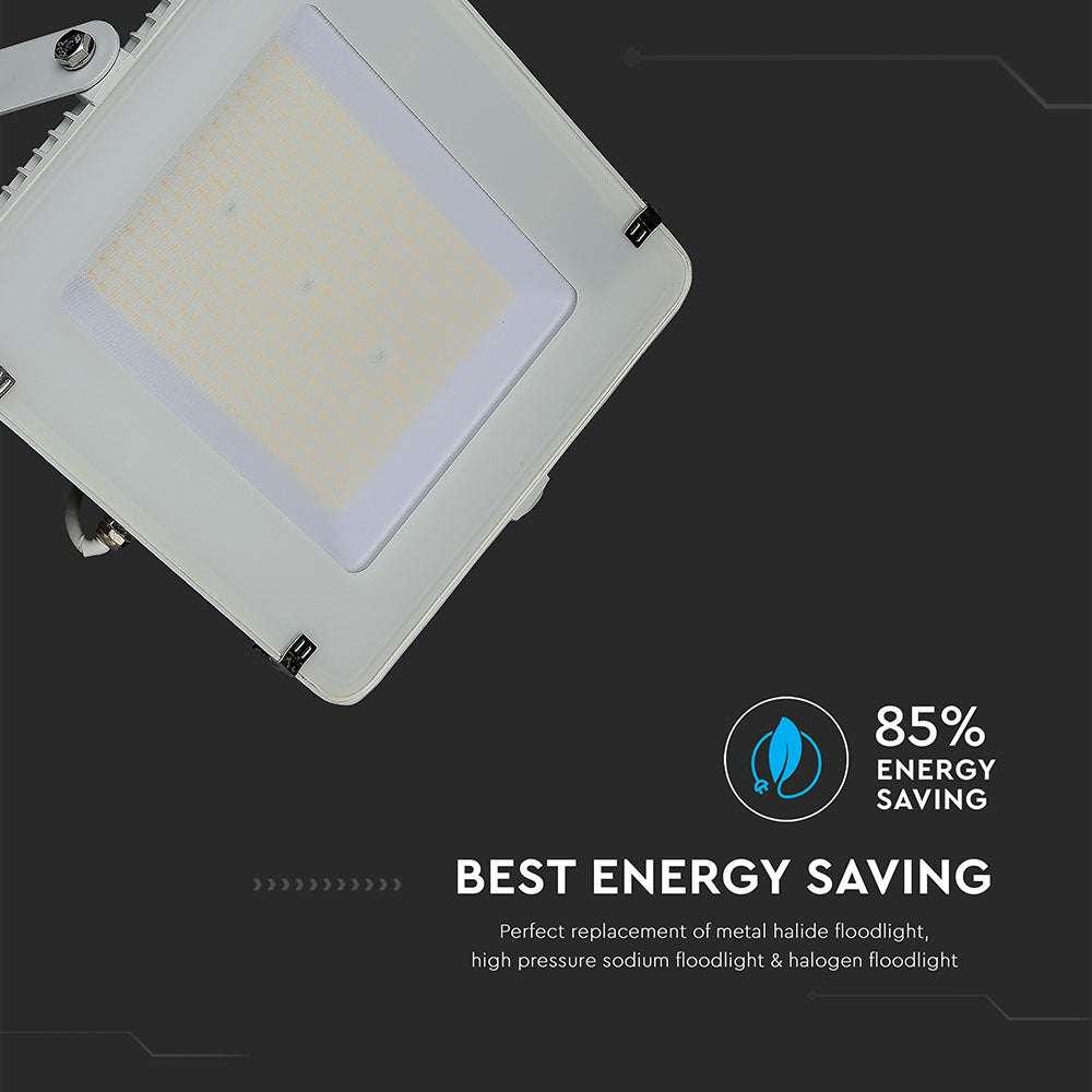 200W Naświetlacz LED SMD / Chip SAMSUNG / Barwa:4000K / Obudowa: Biała / Wydajność: 120lm/w
