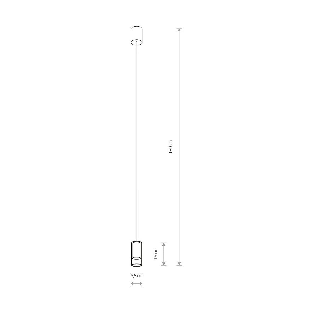 Nowodvorski Lampa wisząca CYLINDER S 10W only LED 50/60Hz - Szkło - Transparentny II 7870