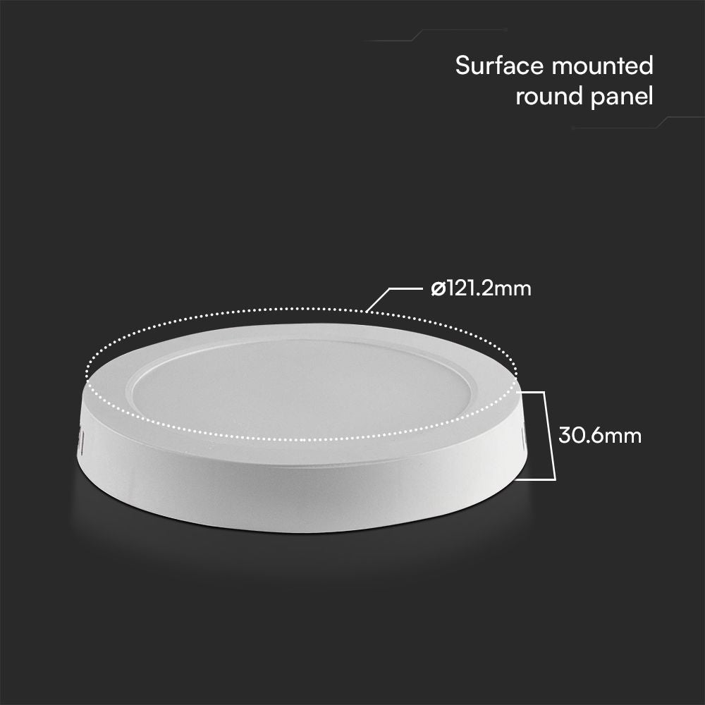 6W Panel LED Natynkowy / Chip SAMSUNG / 5 Lat gwarancji / Barwa:4000K / Kształt: Okrągła / Biały