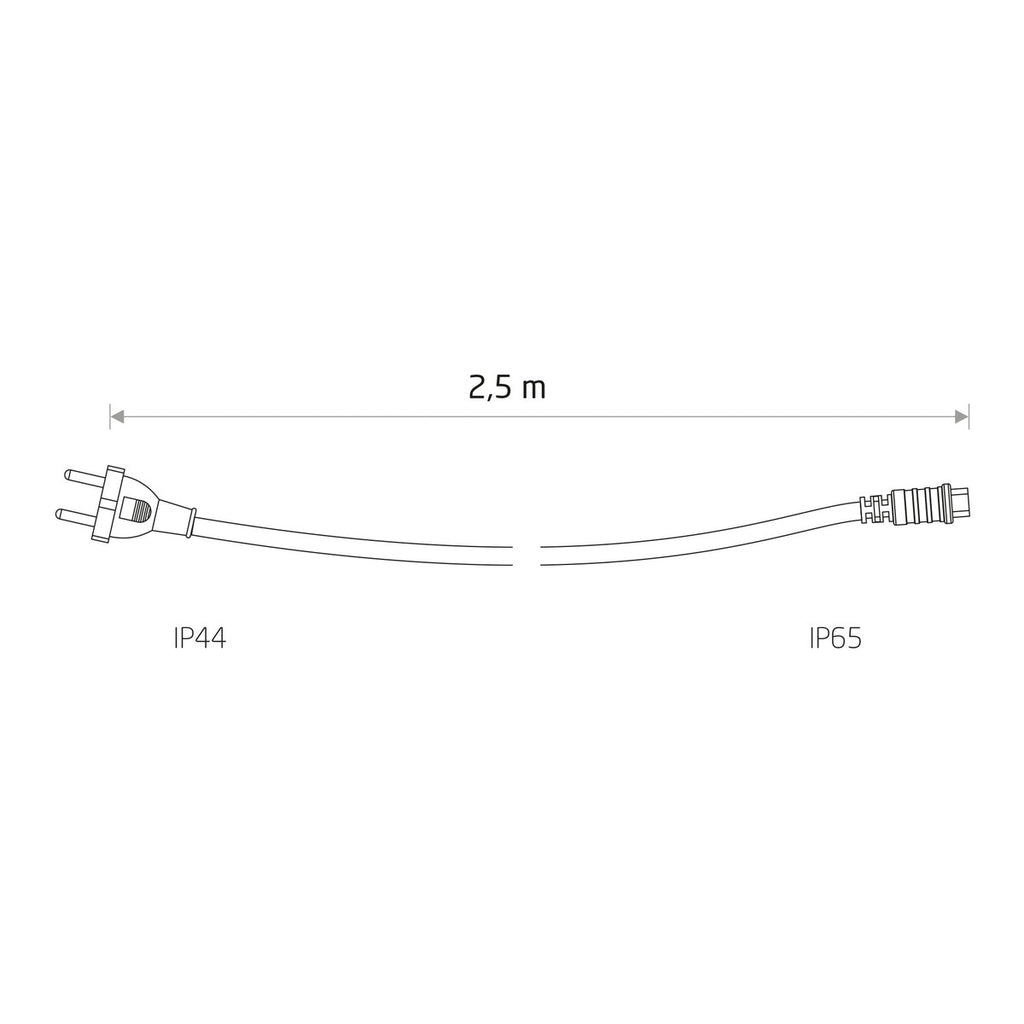Nowodvorski POWER CORD FOR FESTOON LIGHTS - Przewód gumowy - Czarny 7871