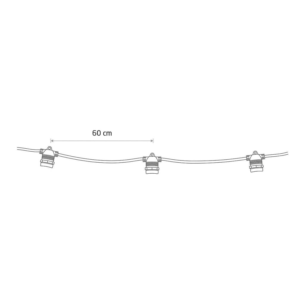 Nowodvorski FESTOON LIGHTS 9m Festoon - Przewód gumowy - Czarny 7872