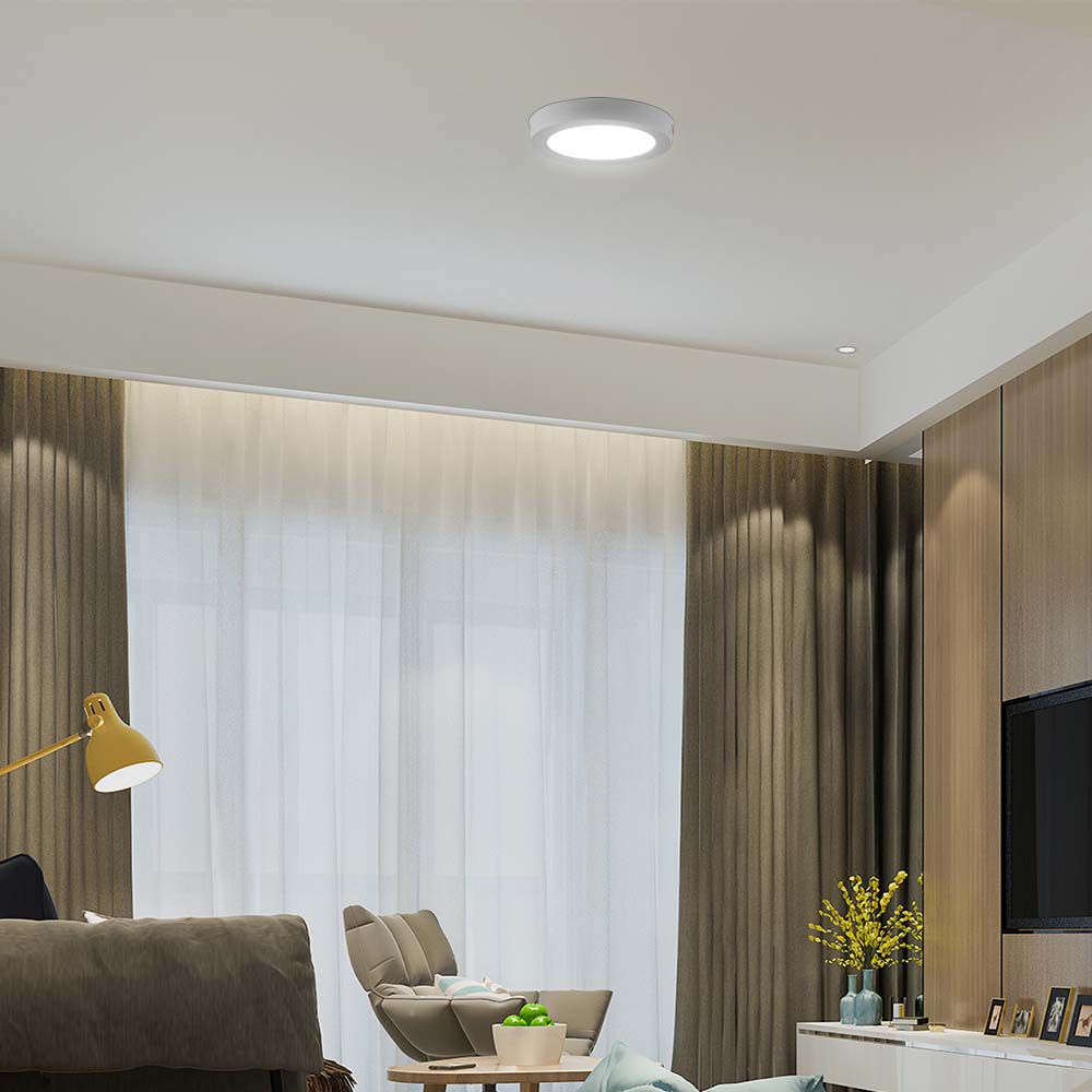 18W Panel LED Natynkowy / Barwa:6500K / Kształt: Okrągła / Biały