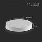 24W Panel LED Natynkowy / Barwa:3000K / Okrągła / Biały
