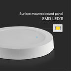 24W Panel LED Natynkowy / Chip SAMSUNG / 5 Lat gwarancji / Barwa:3000K / Kształt: Okrągły / Biały