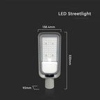 30W Lampa uliczna LED / Barwa: 6500K / Obudowa: Szara